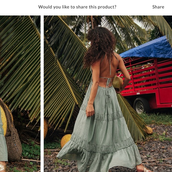 Free People Taking Sides Maxi Dress | SZ L - Picture 4 of 4